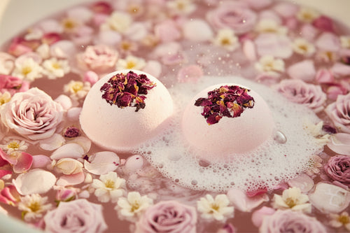 Bombes de Bain à la Rose de Damas
