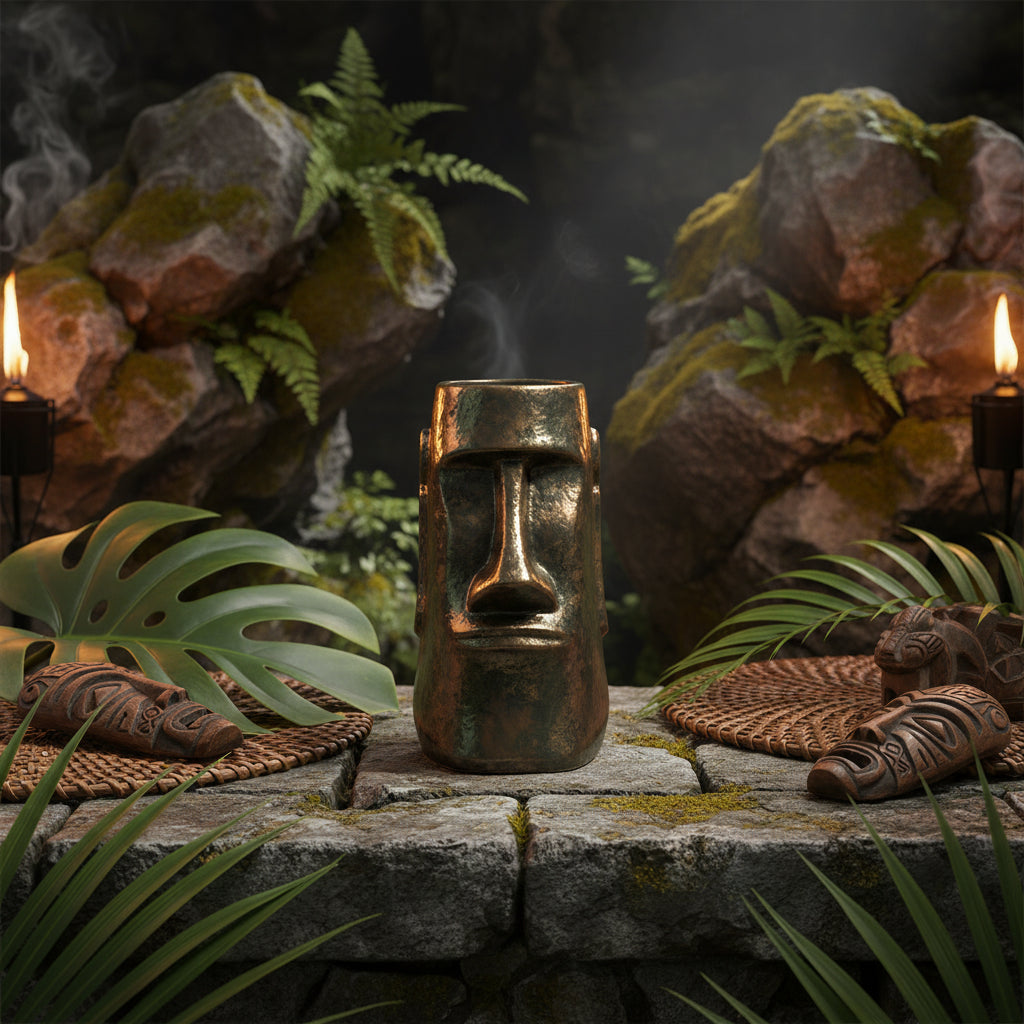 Mug Tiki Moaï en Céramique – 650 ml