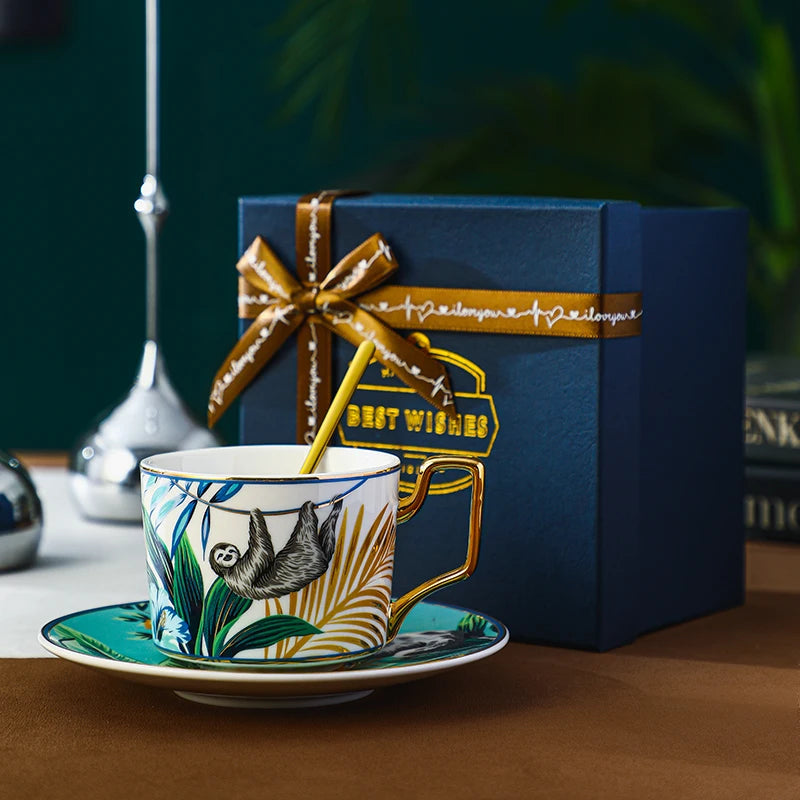 Service à Thé Jungle en Porcelaine Fine
