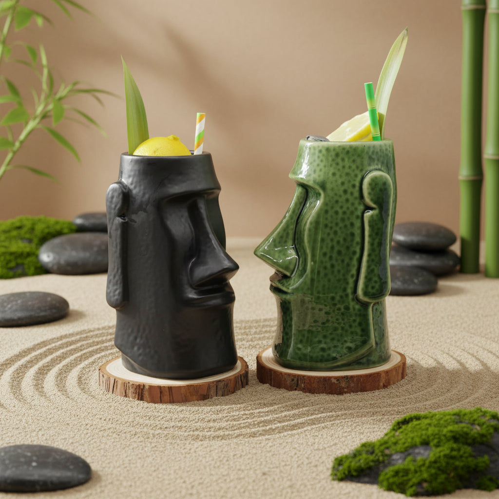 Mug Tiki Moaï en Céramique – 650 ml