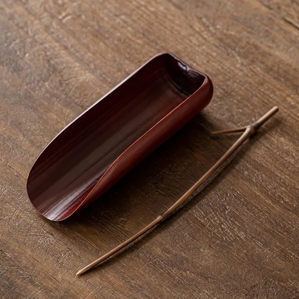 Kit d'Accessoires en Bambou pour la Cérémonie du Thé