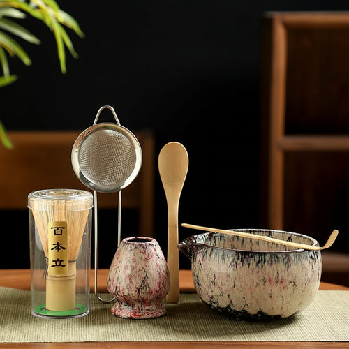 Coffret Matcha Japonais – Kit Complet de Cérémonie (6 pièces)