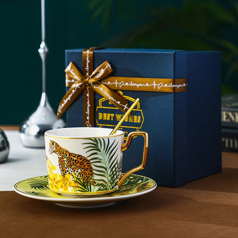Service à Thé Jungle en Porcelaine Fine
