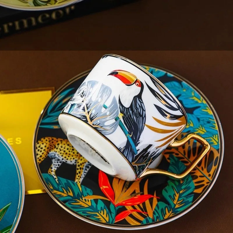 Service à Thé Jungle en Porcelaine Fine