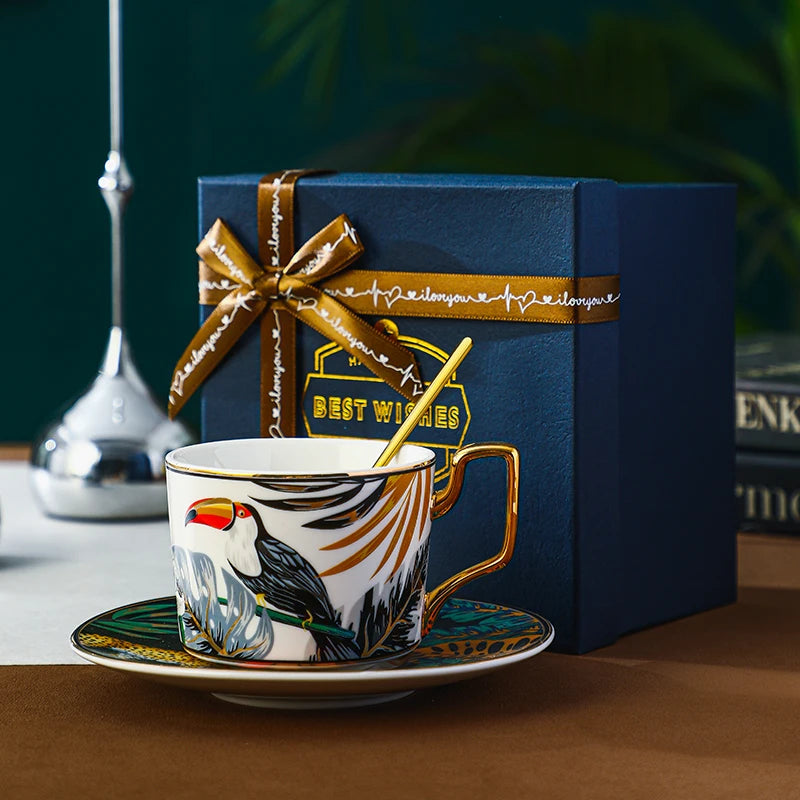 Service à Thé Jungle en Porcelaine Fine